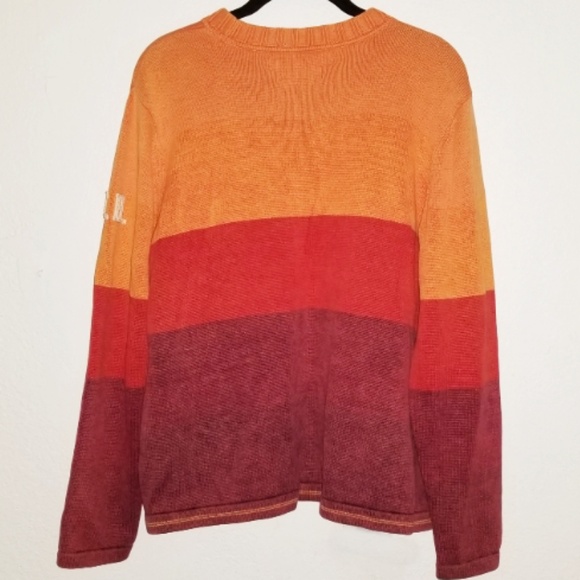 Tommy Hilfiger Distressed Color Block Sweater - Picture 2 of 5